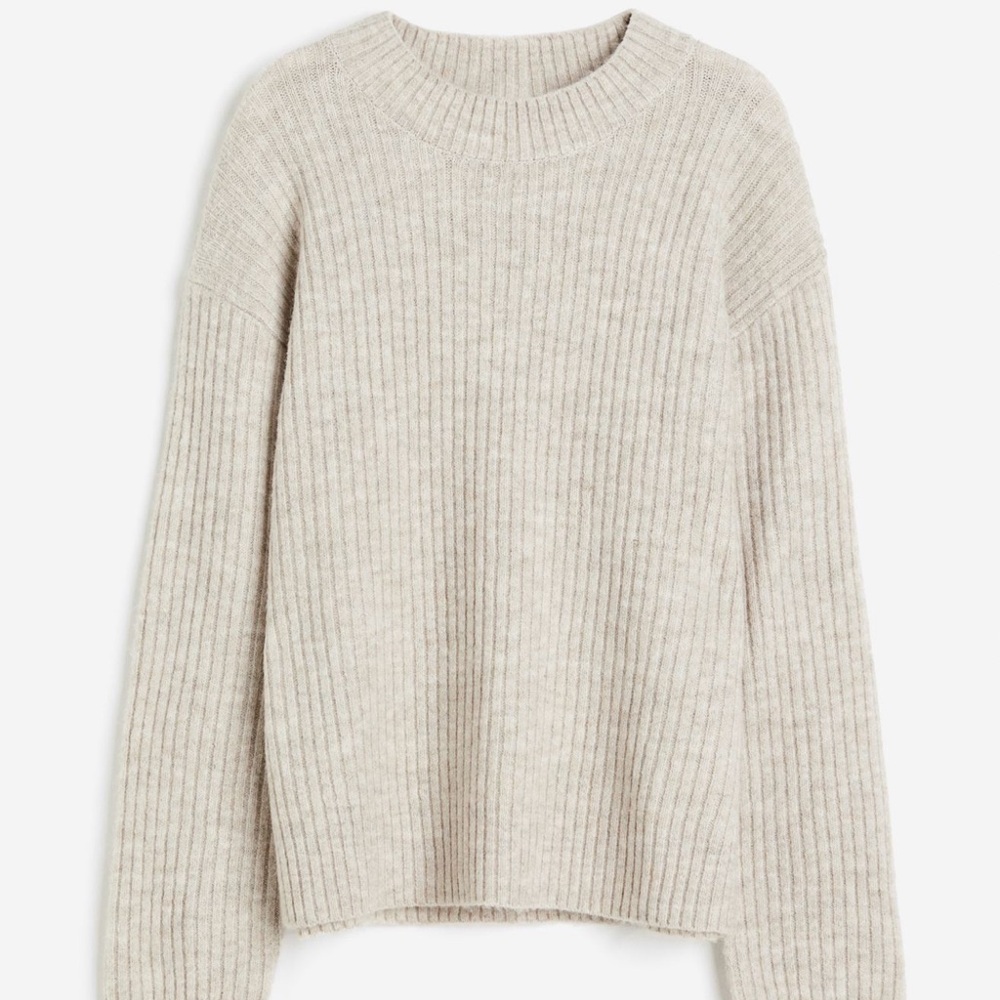 H&M Ribbed Tan Sweater